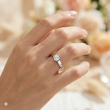 Помолвочное кольцо из белого золота с бриллиантом