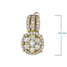 Серьги из желтого золота с бриллиантами