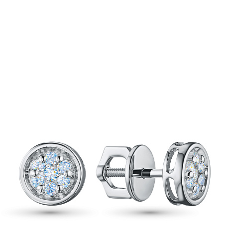 Пусеты из белого золота