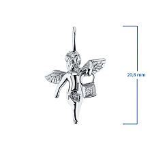 Подвеска из комбинированного золота с бриллиантом