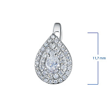 Серьги из белого золота c бриллиантами