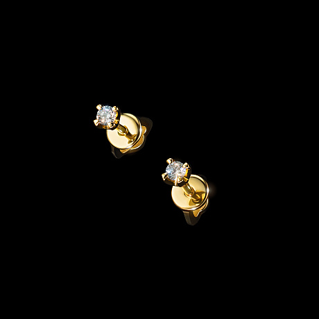 Пусеты из желтого золота