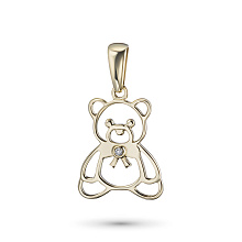 Подвеска из желтого золота с бриллиантом