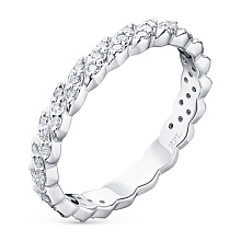 Кольцо из белого золота с бриллиантами