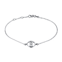 Браслет из комбинированного золота с бриллиантом