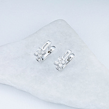 Серьги из белого золота с бриллиантами