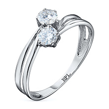 Кольцо из серебра c бриллиантами