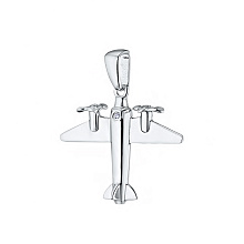 Классическая подвеска из серебра с бриллиантом