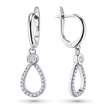 Серьги из белого золота c бриллиантами