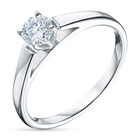 Помолвочное кольцо из белого золота