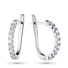 Серьги из белого золота c бриллиантами