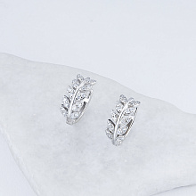 Серьги из белого золота с бриллиантами