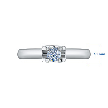 Помолвочное кольцо из комбинированного золота с бриллиантом