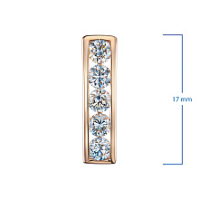 Классическая подвеска из красного золота c бриллиантами