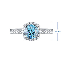 Кольцо из белого золота c бриллиантами