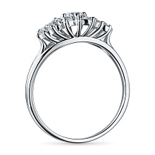 Классическое кольцо из белого золота c бриллиантами