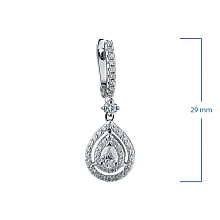 Серьги из белого золота c бриллиантами