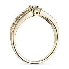 Кольцо из желтого золота c бриллиантами