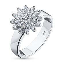 Кольцо из комбинированного золота с бриллиантами