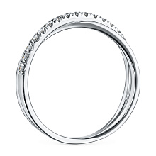 Кольцо из белого золота с бриллиантами