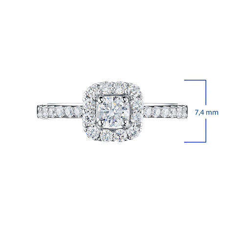 Кольцо из белого золота