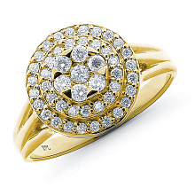 Кольцо из желтого золота c бриллиантами