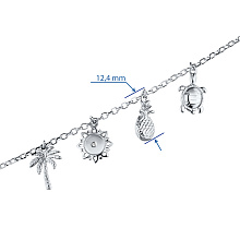 Браслет из серебра с бриллиантом