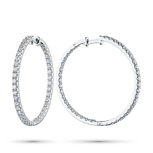 Серьги из белого золота c бриллиантами