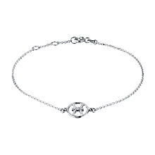 Браслет из комбинированного золота с бриллиантом