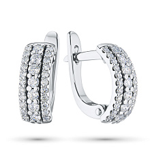 Серьги из комбинированного золота с бриллиантами