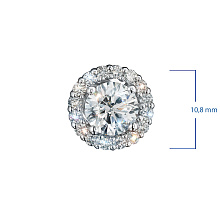 Пусеты из белого золота c бриллиантами