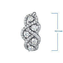 Серьги из комбинированного золота с бриллиантами