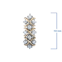 Подвеска из комбинированного золота c бриллиантами