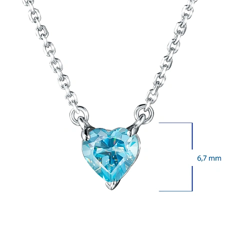 Колье из серебра с топазом