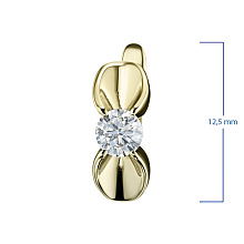 Серьги из желтого золота с бриллиантами