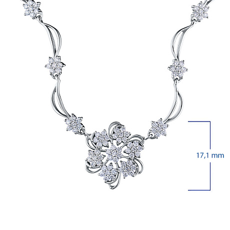 Колье из белого золота с бриллиантами