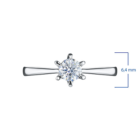 Помолвочное кольцо из белого золота