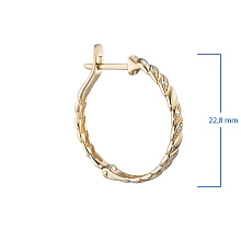 Серьги из желтого золота c бриллиантами