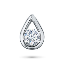 Подвеска из белого золота с бриллиантом