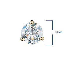Классическая подвеска из желтого золота с бриллиантом