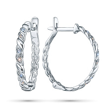 Серьги из белого золота c бриллиантами