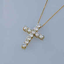 Подвеска из желтого золота c бриллиантами