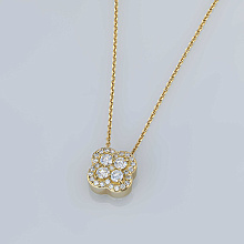 Подвеска из желтого золота c бриллиантами