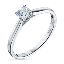 Помолвочное кольцо из белого золота с бриллиантом