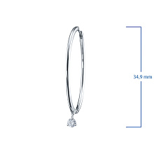 Серьги из белого золота с бриллиантами