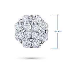 Подвеска из комбинированного золота с бриллиантами