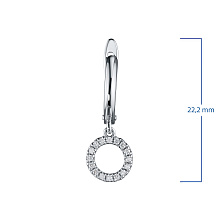 Серьги из белого золота c бриллиантами