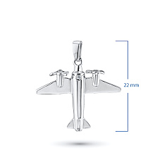 Классическая подвеска из серебра с бриллиантом