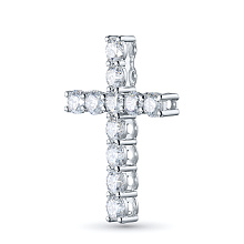 Подвеска из белого золота c бриллиантами