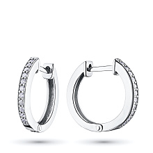 Серьги из белого золота с бриллиантами